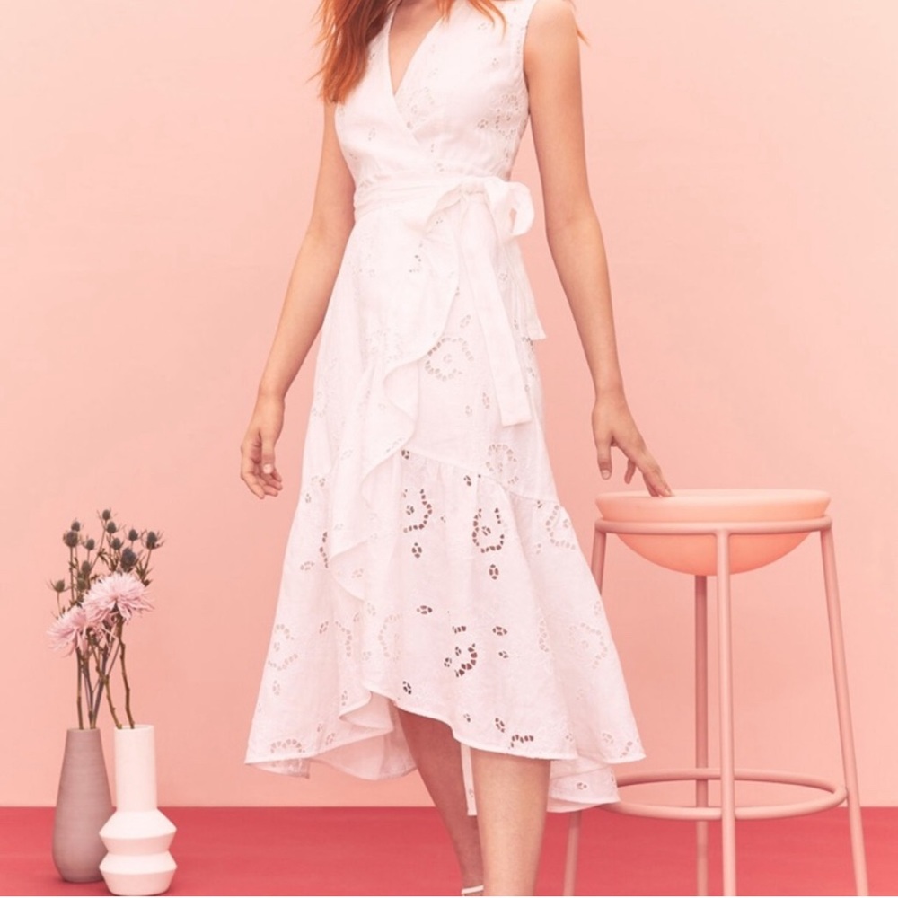 NWOT Rebecca Taylor Terri Linen Maxi Dress